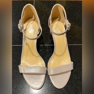 Michael Kors Simone Mid Height Heels/ Aluminum Color-gray-taupe/SZ. 9.5M-NWOB